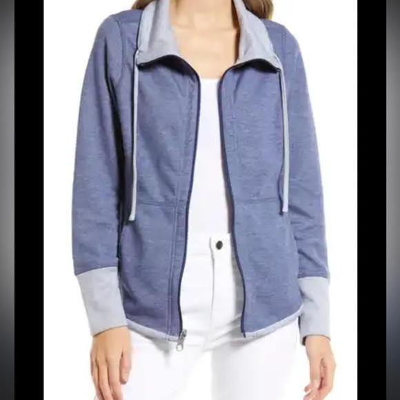 Tommy Bahama navy zip up sweatshirt size M - Picture 1 of 4